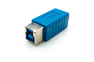 SYSTEM-S USB 3.0 Adapter Typ B Buchse zu Micro B Stecker Kabel in Blau