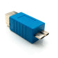 Adaptador USB 3.0 SYSTEM-S cable tipo B hembra a micro B macho en color azul