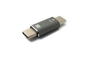 SYSTEM-S USB4 Adapter Typ C Stecker zu Stecker 40 Gbit/s USB 4.0 Kabel in Grau