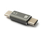SYSTEM-S USB4 Adapter Typ C Stecker zu Stecker 40 Gbit/s USB 4.0 Kabel in Grau