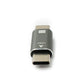 SYSTEM-S USB4 Adapter Typ C Stecker zu Stecker 40 Gbit/s USB 4.0 Kabel in Grau