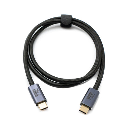 Cable SYSTEM-S USB4 100 cm Tipo C macho a macho 20 Gbit/s USB 4.0 trenzado negro