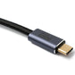 SYSTEM-S USB4 USB Kabel 100 cm Typ C Stecker zu Stecker 20 Gbit/s USB 4.0 geflochten Schwarz