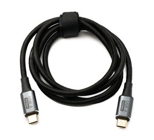 Cable SYSTEM-S USB4 120 cm Tipo C macho a macho 40 Gbit/s USB 4.0 trenzado negro