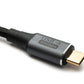 Câble SYSTEM-S USB4 120 cm Type C mâle vers mâle 40 Gbit/s USB 4.0 tressé noir