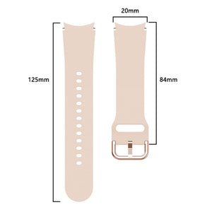 Bracelet silicone souple SYSTEM-S 20mm pour montre intelligente Samsung Galaxy Watch 4 Rose