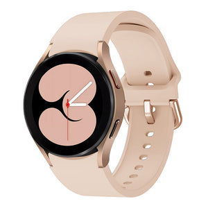 Correa de silicona flexible SYSTEM-S 20mm para Smartwatch Samsung Galaxy Watch 4 Rosa