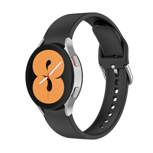 Correa de silicona flexible SYSTEM-S 20mm para Smartwatch Samsung Galaxy Watch 4 Negra