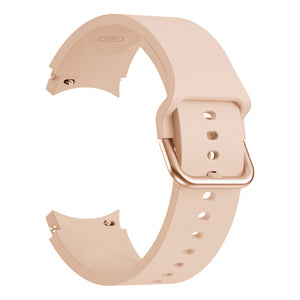 Bracelet silicone souple SYSTEM-S 20mm pour montre intelligente Samsung Galaxy Watch 4 Rose