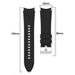 Correa de silicona flexible SYSTEM-S 20mm para Smartwatch Samsung Galaxy Watch 4 Negra