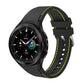 SYSTEM-S Armband flexibel aus Silikon 20mm für Samsung Galaxy Watch 4 Smartwatch Schwarz
