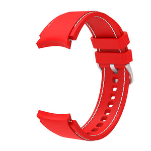 Bracelet silicone souple SYSTEM-S 20mm pour montre intelligente Samsung Galaxy Watch 4 Rouge