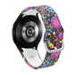 Cinturino in silicone flessibile 20mm per Samsung Galaxy Watch 4 con motivo retrò