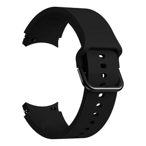 Correa de silicona flexible SYSTEM-S 20mm para Smartwatch Samsung Galaxy Watch 4 Negra