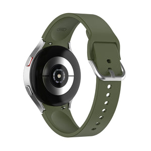 Bracelet en silicone souple SYSTEM-S 20mm pour montre intelligente Samsung Galaxy Watch 4 Vert