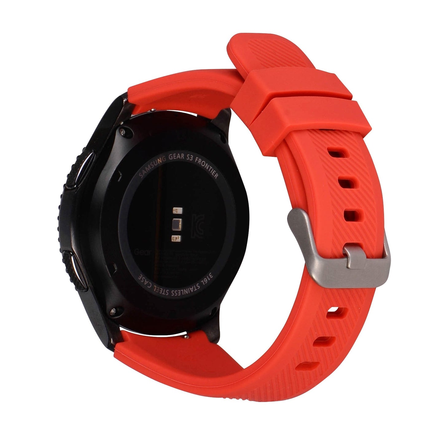 SYSTEM-S flexible silicone strap 20mm for Samsung Galaxy Watch 4 Smartwatch Red