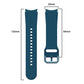 Correa de silicona flexible SYSTEM-S 20mm para Samsung Galaxy Watch 4 Smartwatch Turquesa