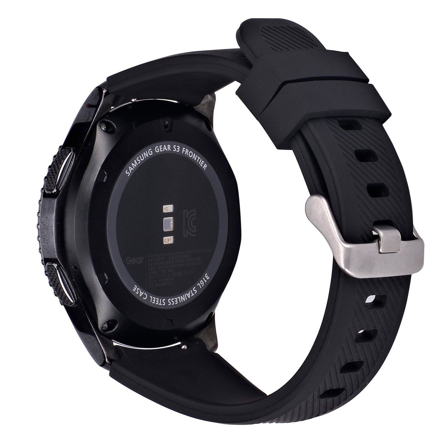 Bracelet en silicone souple SYSTEM-S 20mm pour montre intelligente Samsung Galaxy Watch 4 Noir