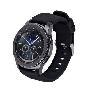 Correa de silicona flexible SYSTEM-S 20mm para Smartwatch Samsung Galaxy Watch 4 Negra