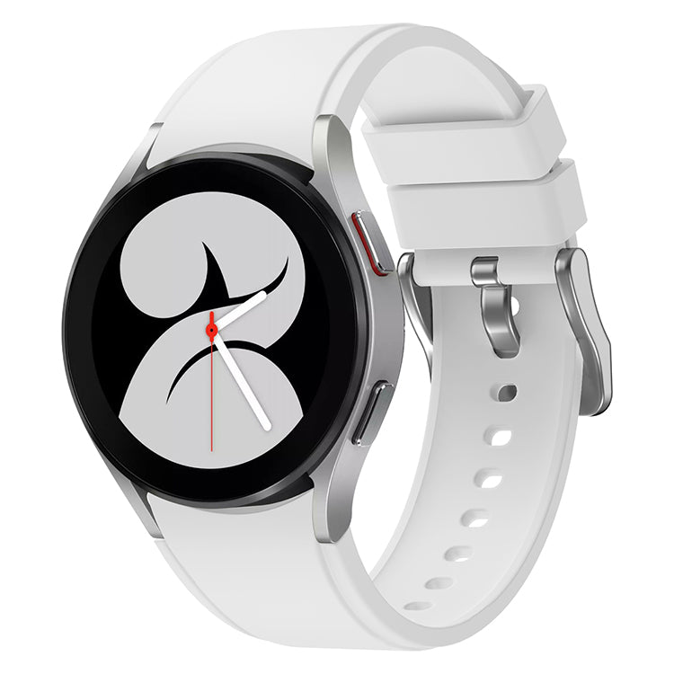 Correa de silicona flexible SYSTEM-S 20mm para Smartwatch Samsung Galaxy Watch 4 Blanco