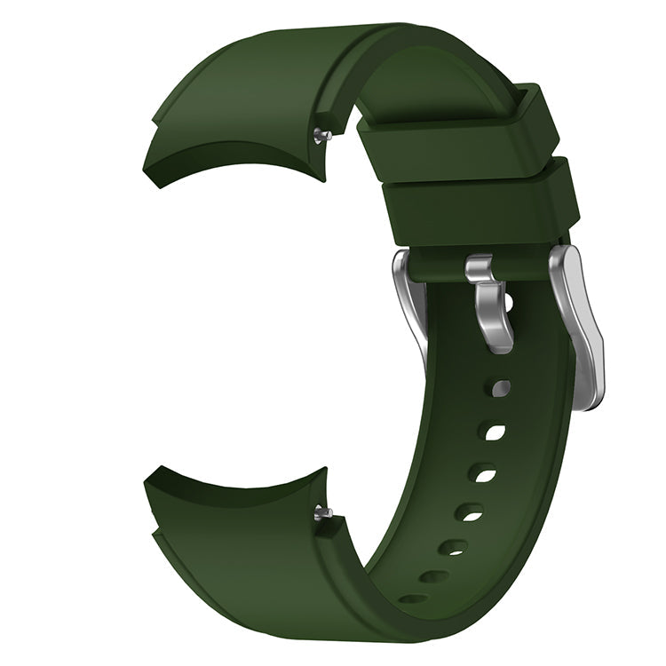 Bracelet en silicone souple SYSTEM-S 20mm pour montre intelligente Samsung Galaxy Watch 4 Vert