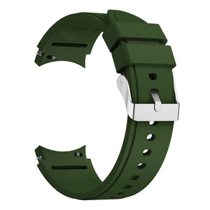 Bracelet en silicone souple SYSTEM-S 20mm pour montre intelligente Samsung Galaxy Watch 4 Vert