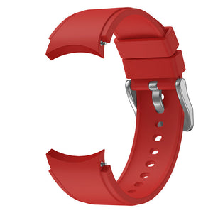 Bracelet silicone souple SYSTEM-S 20mm pour montre intelligente Samsung Galaxy Watch 4 Rouge