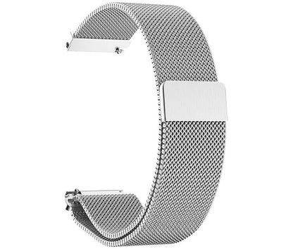 SYSTEM-S Armband 22 mm Milanaise aus Metall für Huawei Watch Smartwatch in Grau