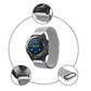 SYSTEM-S Armband 22 mm Milanaise aus Metall für Huawei Watch Smartwatch in Grau