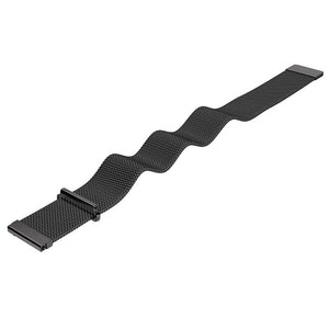 SYSTEM-S Bracelet en métal milanais 20 mm pour montre connectée Samsung Galaxy Watch 4 Noir