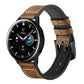 SYSTEM-S Armband flexibel aus Silikon 20mm für Samsung Galaxy Watch 4 Smartwatch Braun