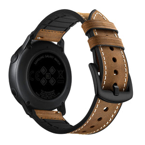 Bracelet en silicone souple SYSTEM-S 20mm pour montre intelligente Samsung Galaxy Watch 4 Marron