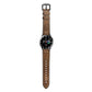 SYSTEM-S Armband flexibel aus Silikon 20mm für Samsung Galaxy Watch 4 Smartwatch Braun