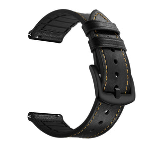 SYSTEM-S Armband flexibel aus Silikon 20mm für Samsung Galaxy Watch 4 Smartwatch Schwarz