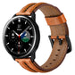 SYSTEM-S Armband flexibel aus Silikon 20mm für Samsung Galaxy Watch 4 Smartwatch Braun