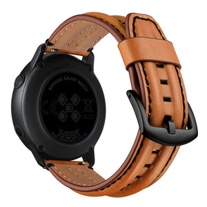 Bracelet en silicone souple SYSTEM-S 20mm pour montre intelligente Samsung Galaxy Watch 4 Marron