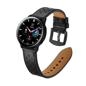 SYSTEM-S Armband flexibel aus Silikon 20mm für Samsung Galaxy Watch 4 Smartwatch Schwarz