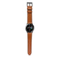 SYSTEM-S Armband flexibel aus Silikon 20mm für Samsung Galaxy Watch 4 Smartwatch Braun