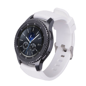 Cinturino in silicone flessibile 22mm per Smartwatch Samsung Gear S3 in bianco