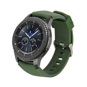 Cinturino in silicone flessibile 22mm per Smartwatch Samsung Gear S3 in verde