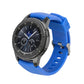 SYSTEM-S Armband flexibel aus Silikon 22mm für Samsung Gear S3 Smartwatch in Blau