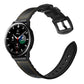 SYSTEM-S Armband flexibel aus Leder 20mm für Samsung Galaxy Watch 4 Smartwatch Schwarz