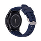 SYSTEM-S Armband flexibel aus Silikon 20mm für Huawei Watch 2 Smartwatch Dunkelblau