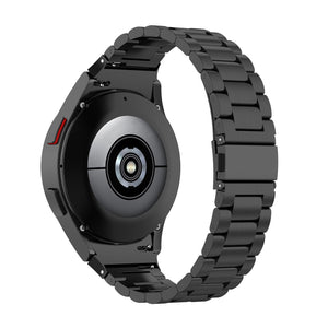 Bracciale da 22 mm in acciaio inossidabile con chiusura pieghevole per smartwatch in nero