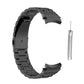 SYSTEM-S Armband 22mm aus rostfreiem Stahl mit Kippfaltschließe für Smartwatch in Schwarz
