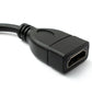 SYSTEM-S HDMI 1.4 Kabel 17 cm Mini Stecker zu Standard Buchse Winkel Adapter in Schwarz