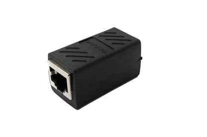 SYSTEM-S LAN Adapter RJ45 Buchse zu Buchse Kabel in Schwarz