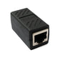 SYSTEM-S LAN Adapter RJ45 Buchse zu Buchse Kabel in Schwarz