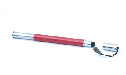 Stylet tactile SYSTEM-S en aluminium rouge pour tablette, smartphone, ordinateur portable.