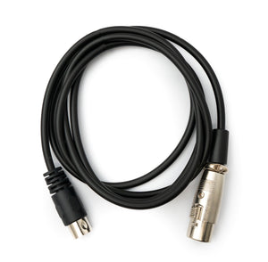 Cable de audio SYSTEM-S de 150 cm, adaptador XLR de 3 pines a conector DIN de 5 pines en negro